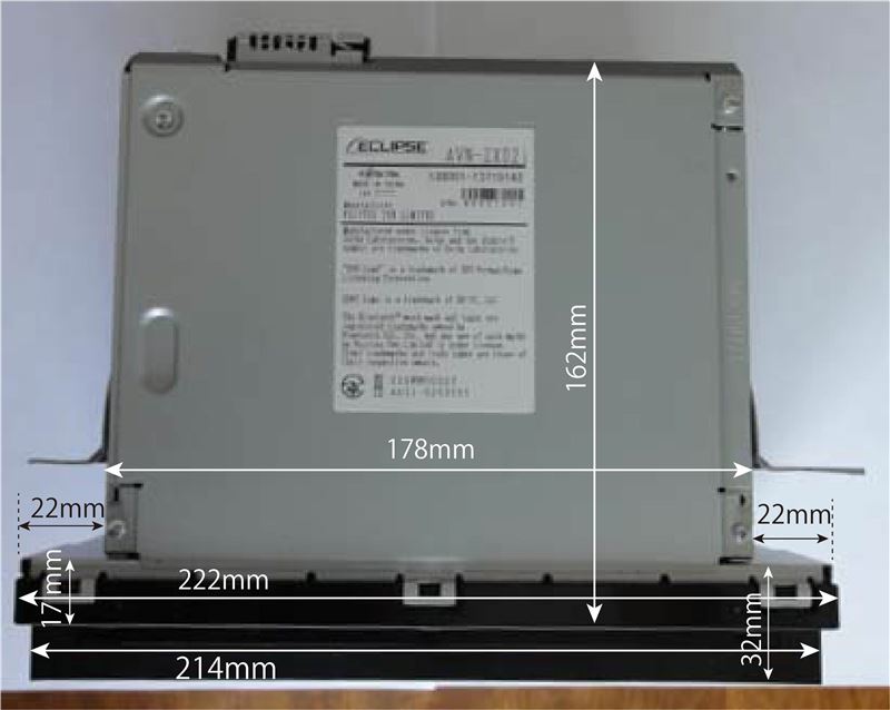 9インチナビの取付no 2 ナビ本体の寸法 三菱 アウトランダーphev By Okack みんカラ