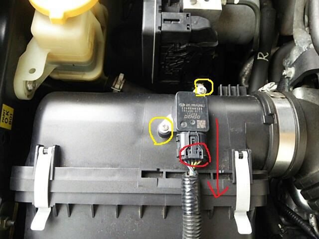 インプレッサGDB 純正エアフロセンサーとエアクリ