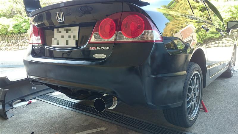 タイプR純正リアバンパー交換 ～取り付け～（ホンダ シビック