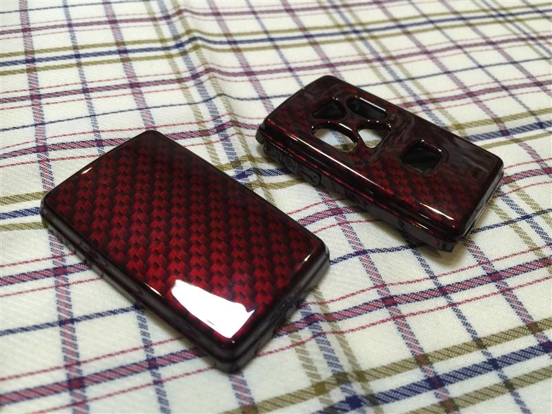 アルファード Revier トヨタ車用 スマートキーケース 交換式 カーボン調red取付け By Iwamasa みんカラ