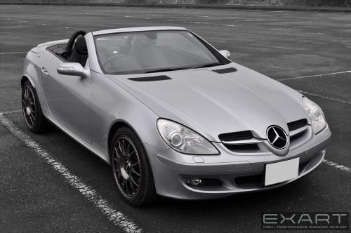 メルセデスSLK350のワンオフマフラー製作（メルセデス・ベンツ
