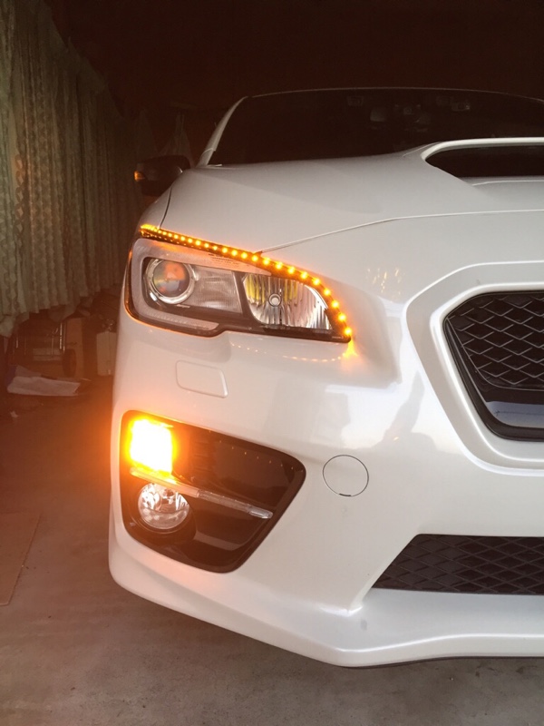 シーケンシャルledテープでフロントウインカー増設 スバル Wrx S4 By りんつ みんカラ