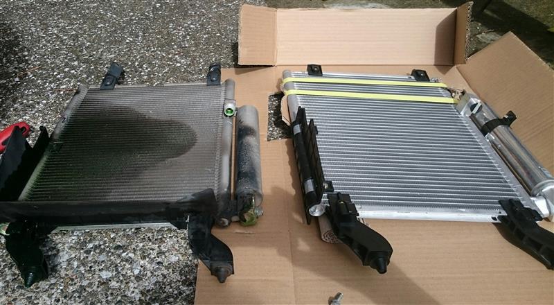 エアコンコンデンサーガス漏れ修理その②(日産 オッティ・H92W)by