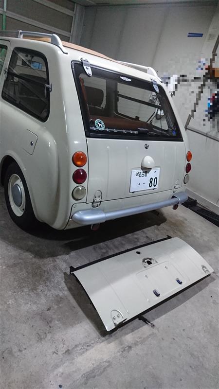 日産 ニッサン パオ PAO E-PK10 ガラスハッチリアゲートダンパー