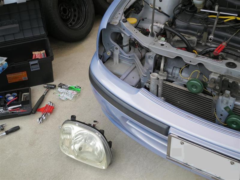 エセUS化〕 ウインカーポジションキット取付（日産 マーチ