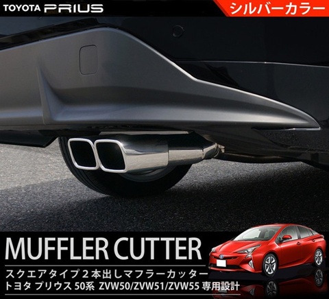 マフラーカッター スクエアタイプ 2本出し デュアル スラッシュ