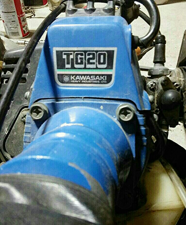 川崎重工業・TG20 ： リコイルスターター、紐（ひも）の交換