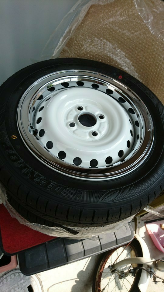 ホイール交換 鉄チンから鉄チンへ ホンダ Nボックス By のきのき みんカラ