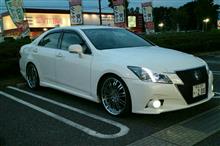 200クラウン GLANZ (バタフライシステム)リアハーフスポイラー取付 ...