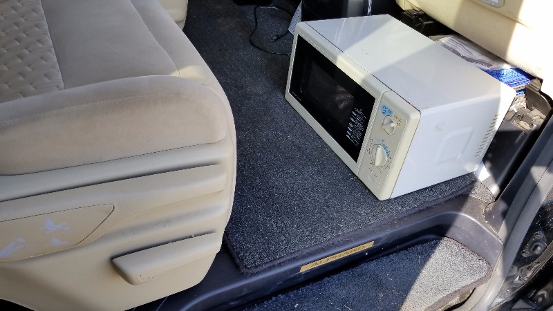 車内に純正電子レンジ設置 トヨタ アルファードハイブリッド By たがす みんカラ