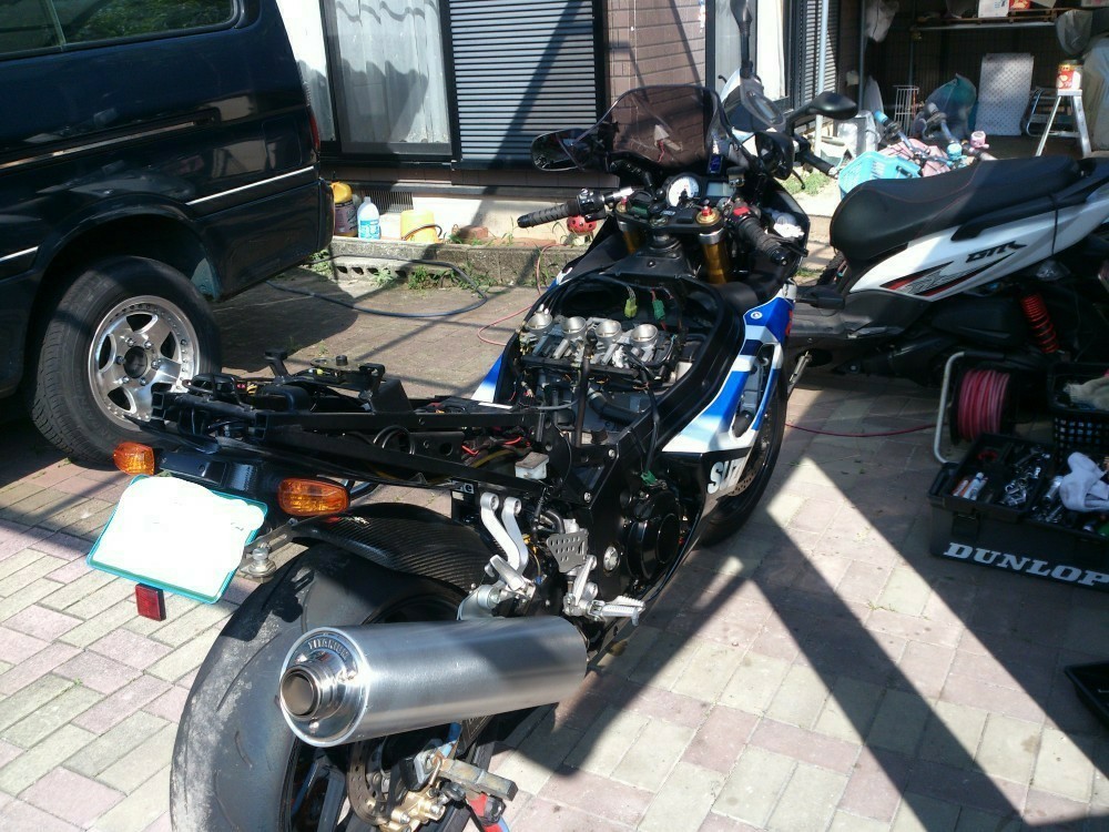 サイレンサー ノーマルへ戻す。K3（スズキ GSX-R1000）by くり