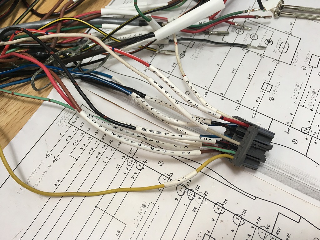 AE86制作プロジェクト43～ECU配線 行先表示取り付け（トヨタ