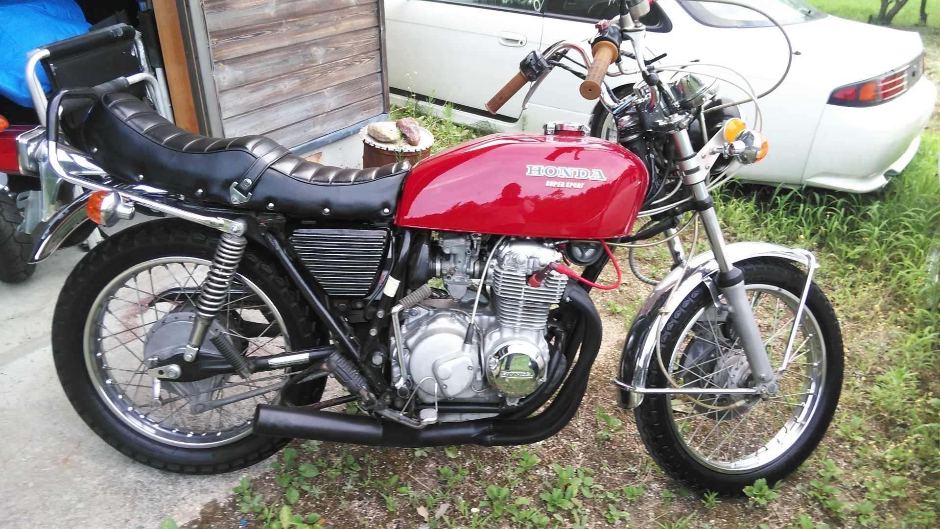 げんき様専用！cb400nc36 4本出しマフラー 片側（ハンドル変えた