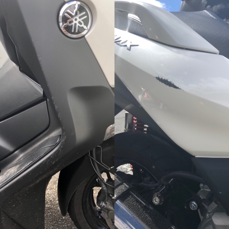xmax250 カウル 塗装下地処理してます。（施工ギャラリー