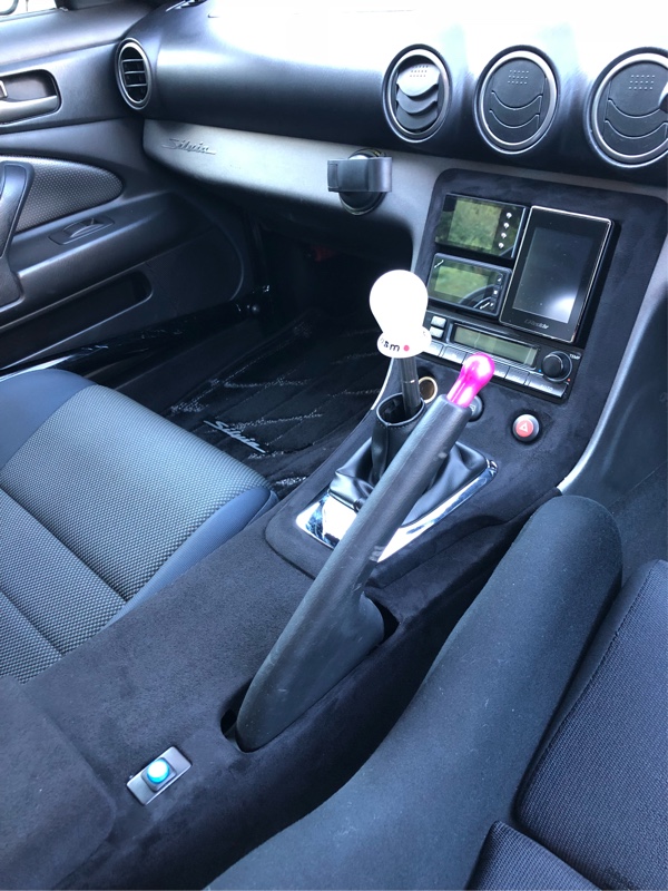 センターコンソール アルカンターラ貼り ③（日産 シルビア・S15