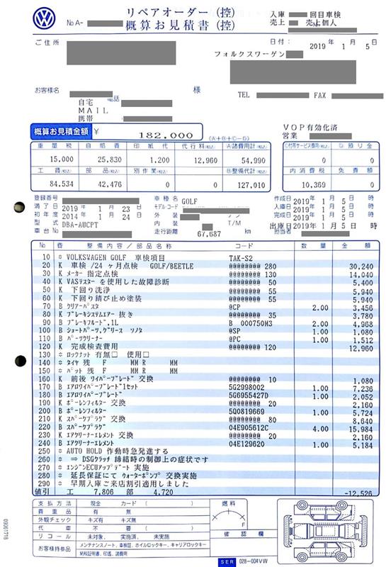 5年目車検 フォルクスワーゲン ゴルフ ハッチバック By かずいさ みんカラ