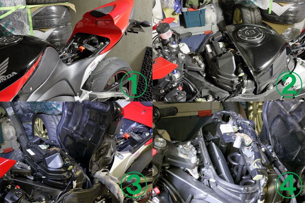 冬ごもり整備その4（25117km）エアクリーナ交換＆各所グリス