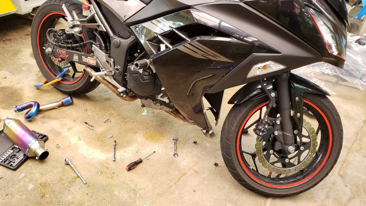 中華フルエキに交換！！（カワサキ Ninja250）by masasi_843
