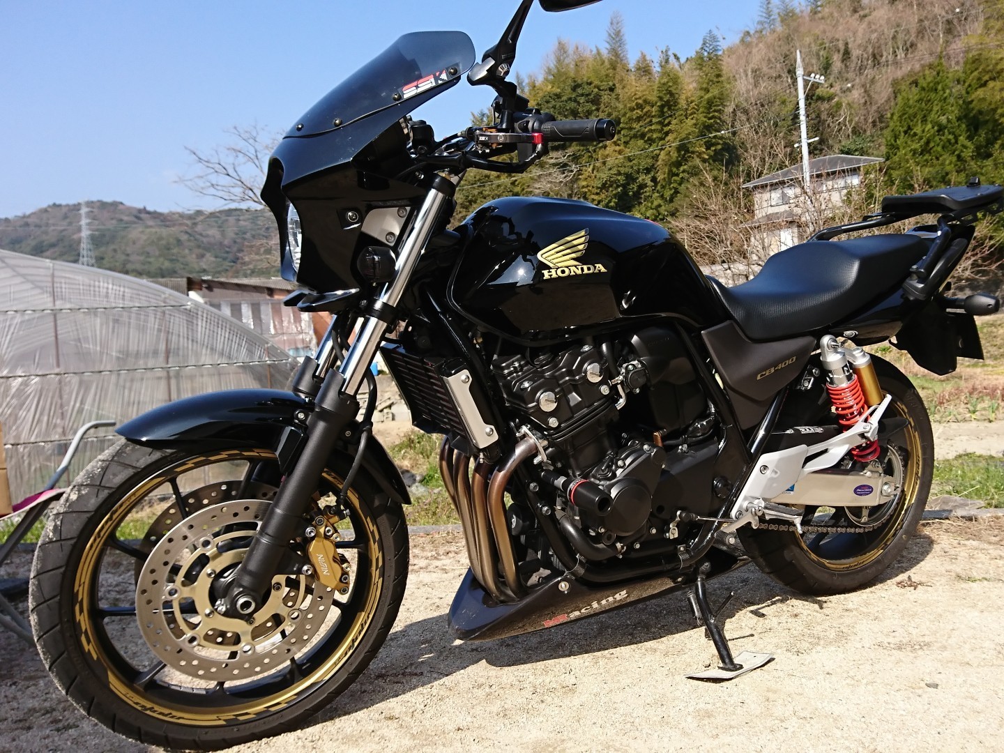 タンク ガソリンタンク こびりつく nc42 CB400SF