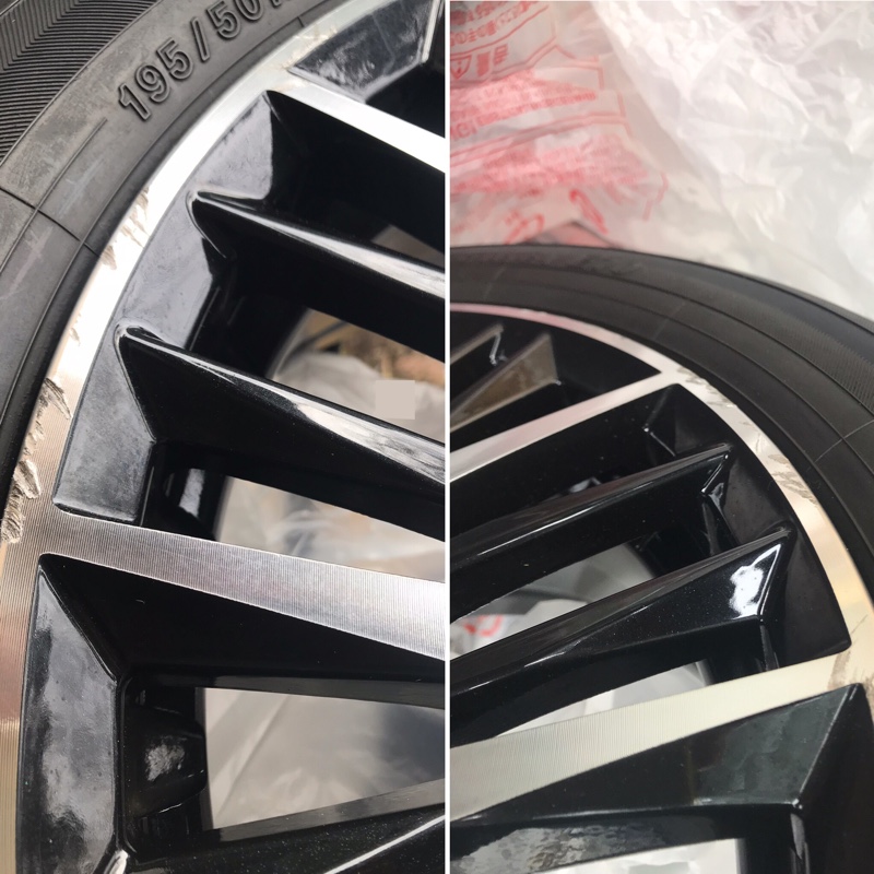 夏用ホイール ガリ傷 補修(トヨタ シエンタハイブリッド・P170 夏用ホイール ガリ傷 補修(トヨタ シエンタハイブリッド・P170