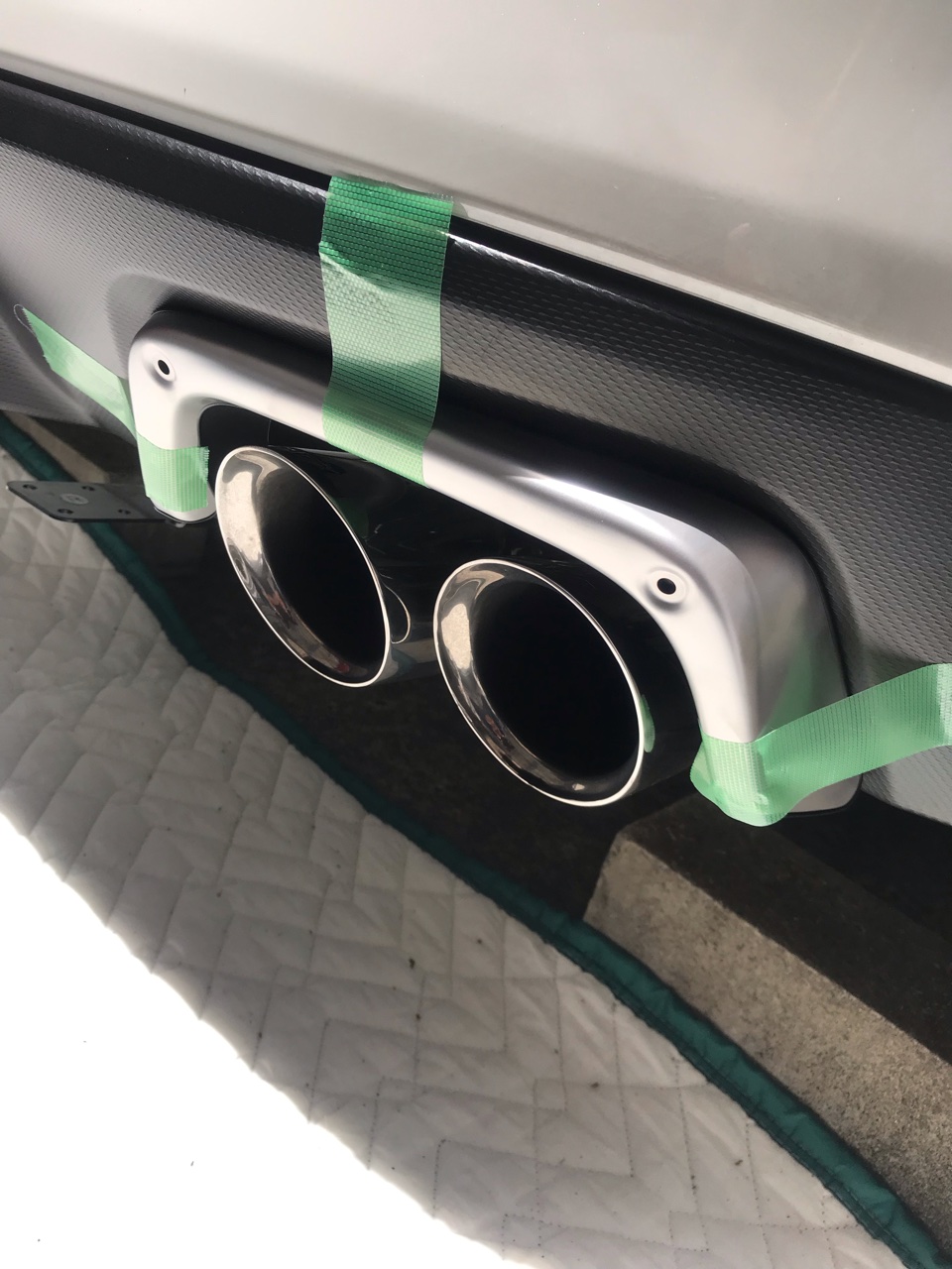 WRX STI VAB VAG エキゾーストフィニッシャー 黒自家塗装済み