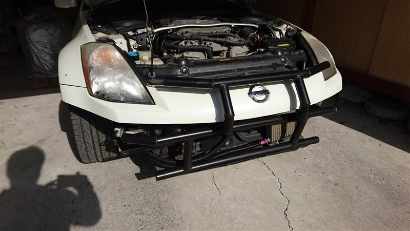 フェアレディz Z33 Lower Bash Bar コアサポートガード 純正バンパー取り付け可 By ポンコツ工作室 1 みんカラ