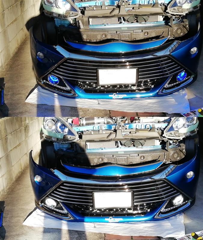 LEDフォグランプ&デイライトキット交換（トヨタ アクアG's