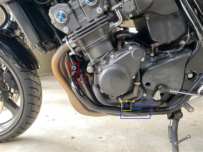 Cb400 Super Bol D Or Hyper Vtec Revo 純正エンジンガード取り付け その1 左側 By e みんカラ