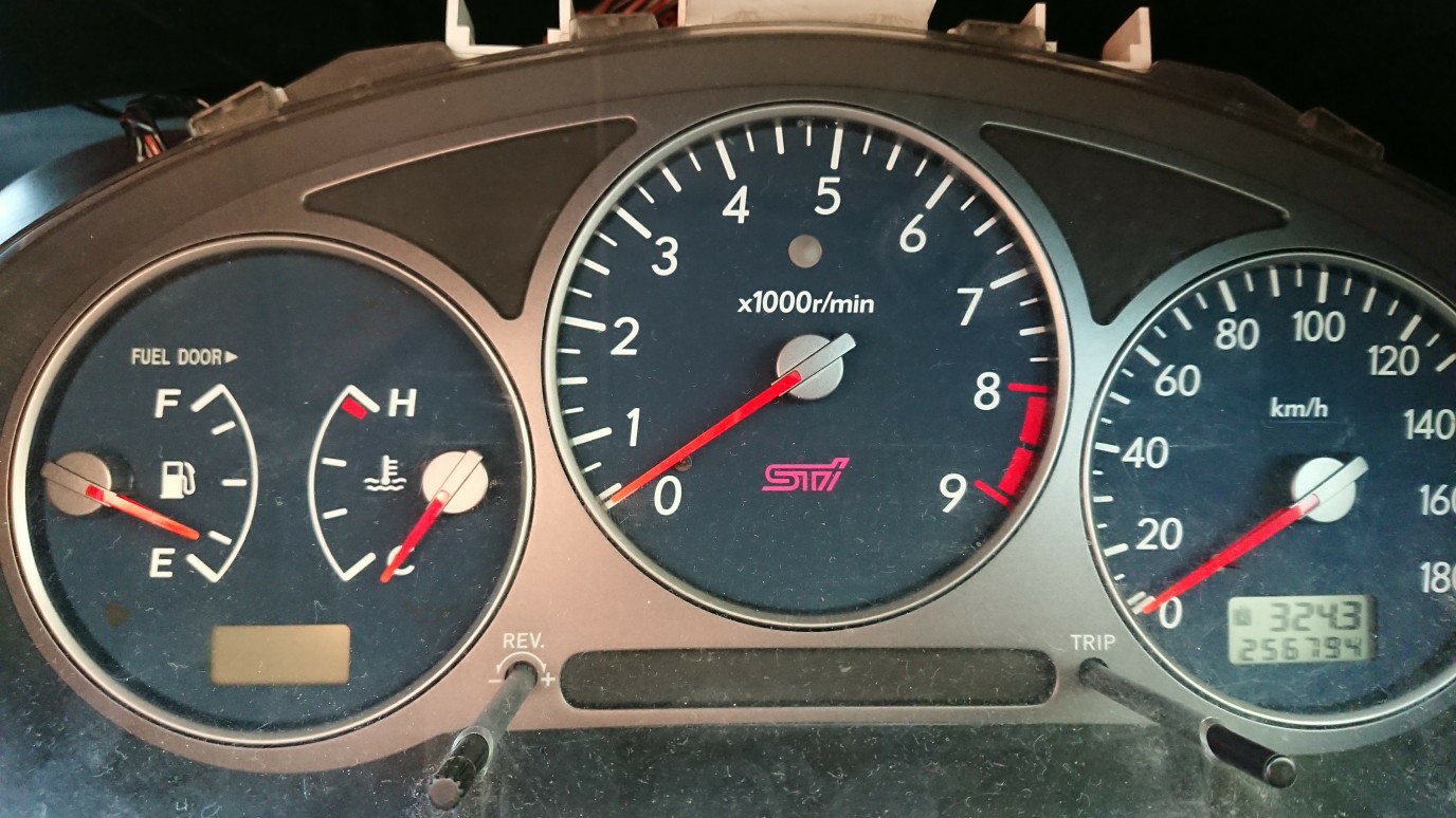NEW4連メーターフード スバルSTI WRX GRB GVB(GR、GV、GH系2008