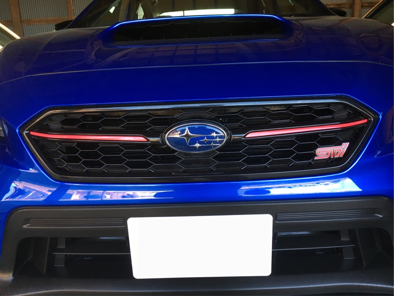 Final Edition風フロントグリルモール取り付け（スバル WRX STI