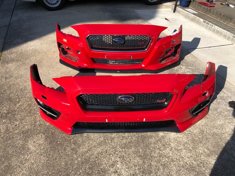 Vab Wrx Sti 前期 純正フロントバンパーに切り替えます 前編 スバル レヴォーグ By Packn Jp みんカラ