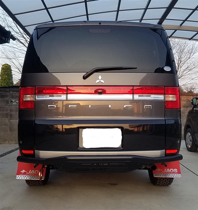 JAOS リヤスキッドバー取り付け(三菱 デリカD:5・CV1W/CV2W JAOS リヤスキッドバー取り付け(三菱 デリカD:5・CV1W/CV2W