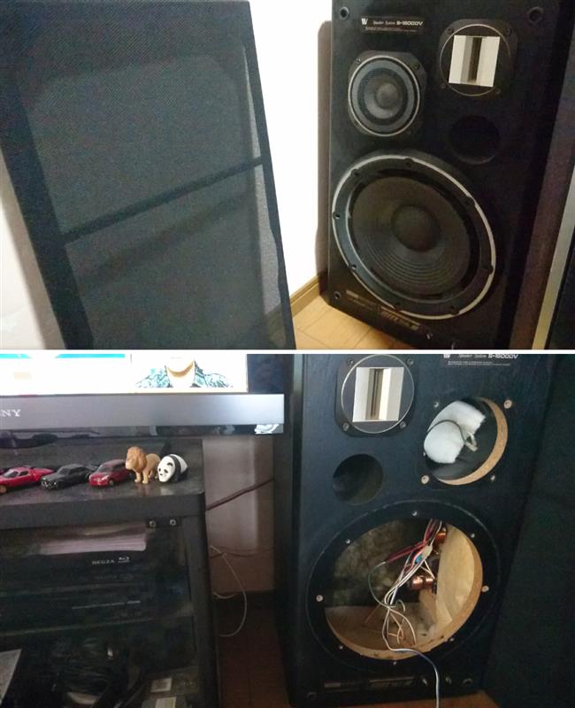 Pioneer S-1800DVスピーカーエッジ交換(スバル サンバー Pioneer S-1800DVスピーカーエッジ交換(スバル サンバー