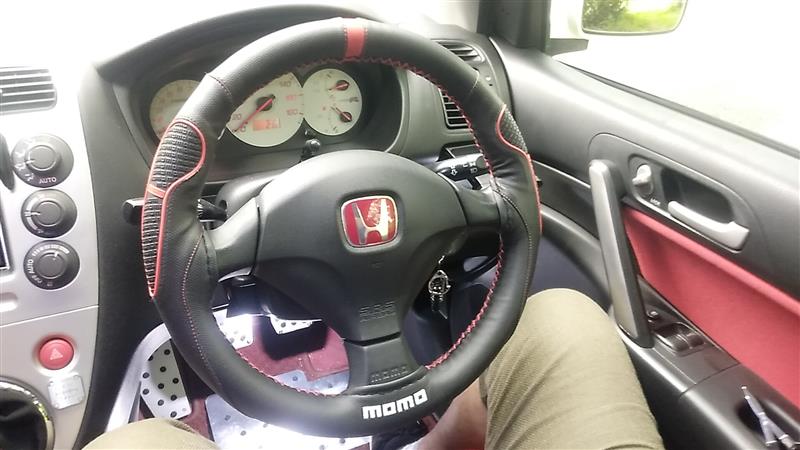 momo ステアリングカバー 加工（ホンダ シビックタイプR・EP3