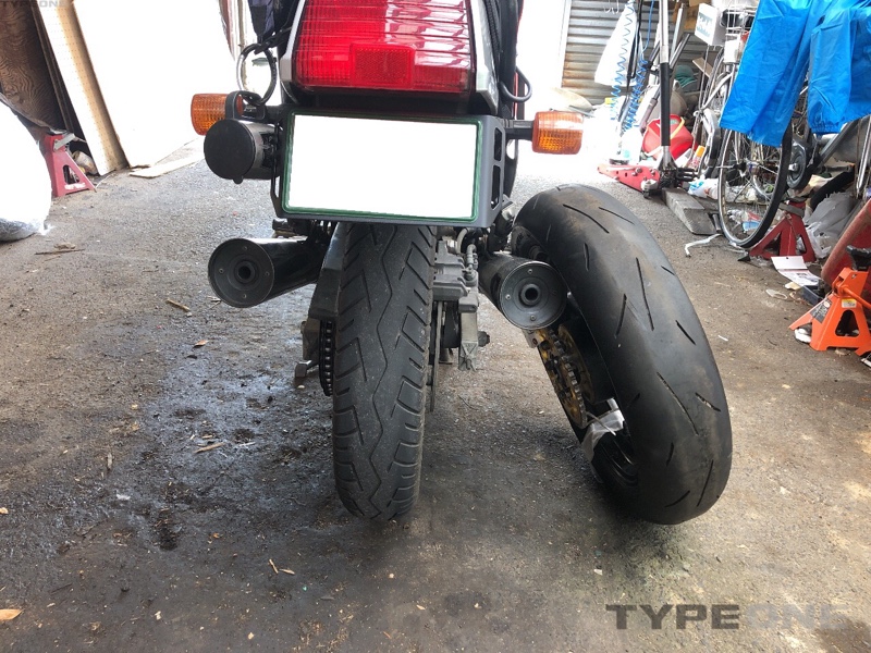 新作人気モデル CBR 750用ホイール取付け（ホンダ CBX750Fボルドール）by かい パーツ