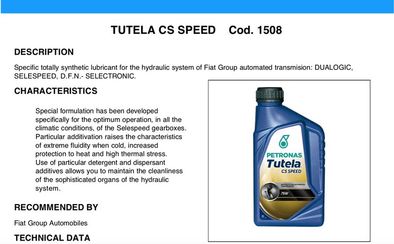 PETRONAS TUTELA CS SPEED（75W）（シトロエン C4 カクタス）by