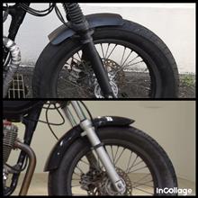 ショートフラットフェンダー自作（ホンダ FTR223）by YUZU no.2