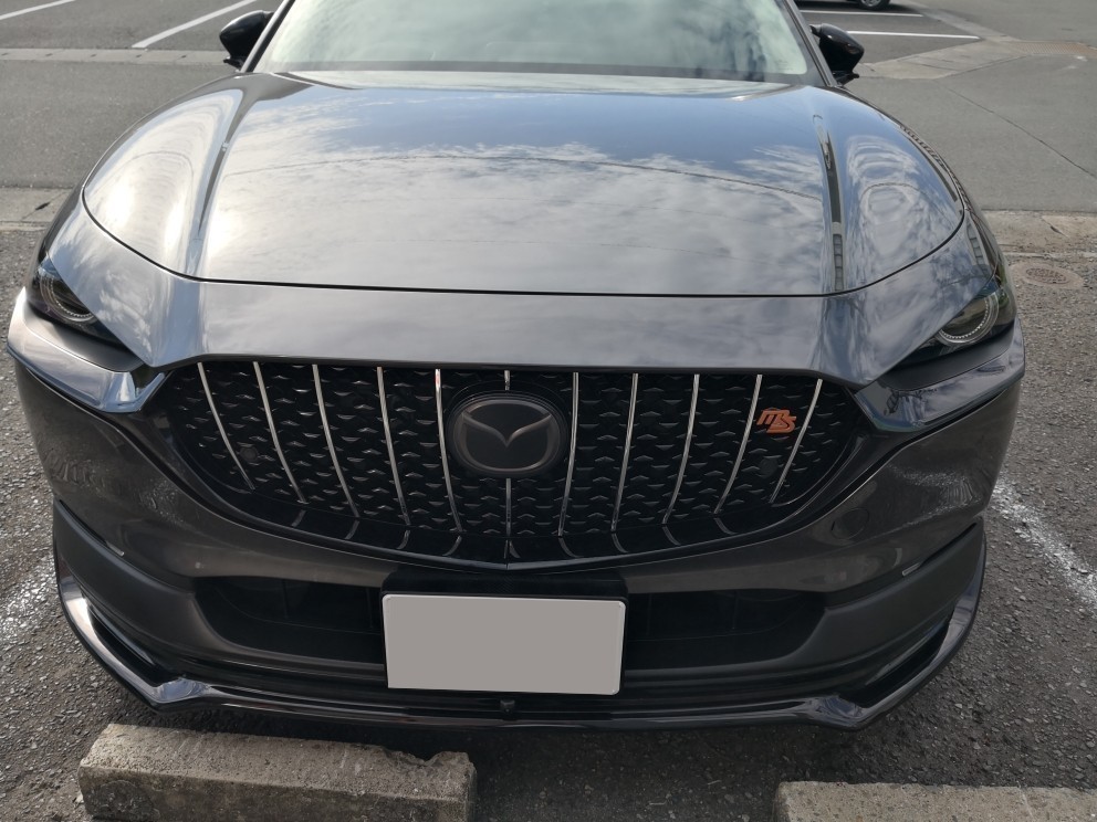 値引 CX-30 MAZDA 未使用品 取付簡単 9本ライン バーチカルグリル カーオーディオ