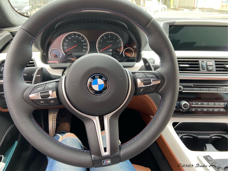 BMW M5(E60)後期LCI Mスポ純正 ステアリング パドルシフト エア