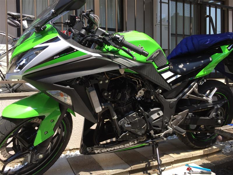 Ninja250R サイドカウル グリーン 左のみ