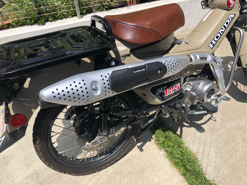 ホンダct125 ハンターカブ 純正マフラー ヒートガード ブラック塗装