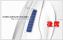 プリウスPHV バッテリーエアインテークフィルターの交換のカスタム手順1