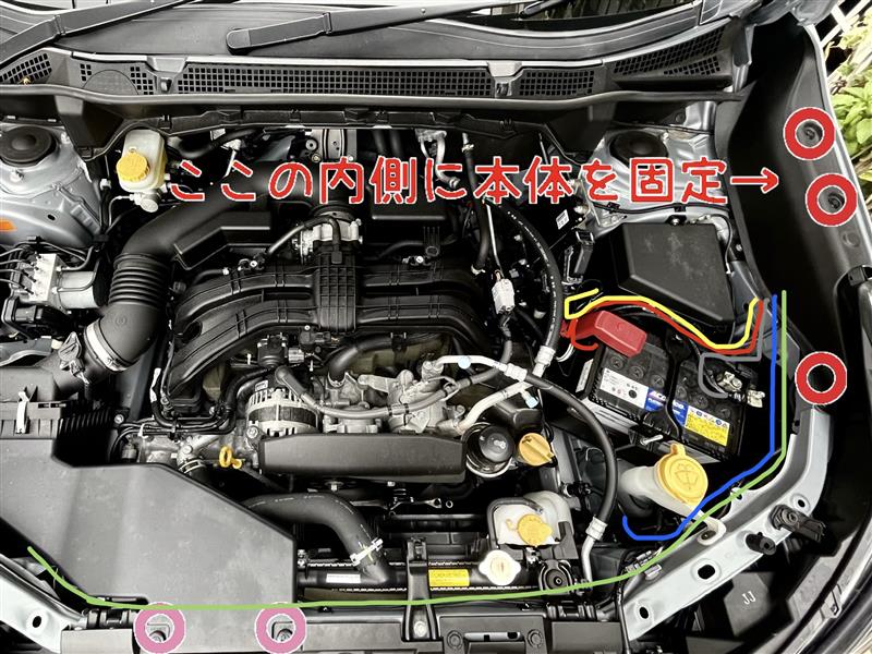 ポジションランプ(ホークアイ)のデイライト化（スバル