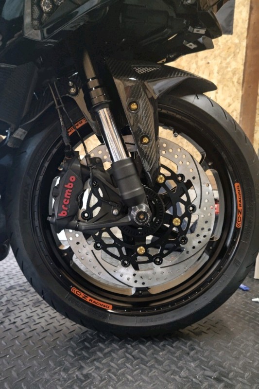 フロントブレーキディスク大径化（カワサキ Ninja ZX-25R）by お