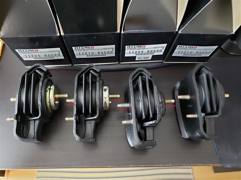 NISMO 強化エンジンマウント SR20 CA18 比べ(日産 180SX・RS13 NISMO 強化エンジンマウント SR20 CA18 比べ(日産 180SX・RS13