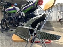 リアフェンダー（カーボンケプラー）の取付（カワサキ ZRX1200R
