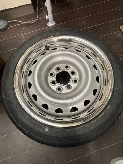 鉄チンホイールのセンターキャップを考えるw（スズキ スペーシア