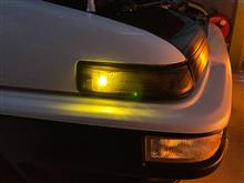 AE86サイドマーカーLED（白）→（黄）へ交換（トヨタ