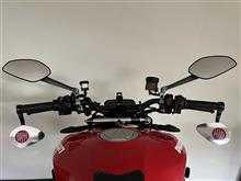 バーエンドミラー motogadget mo.view flight 取付（ドゥカティ