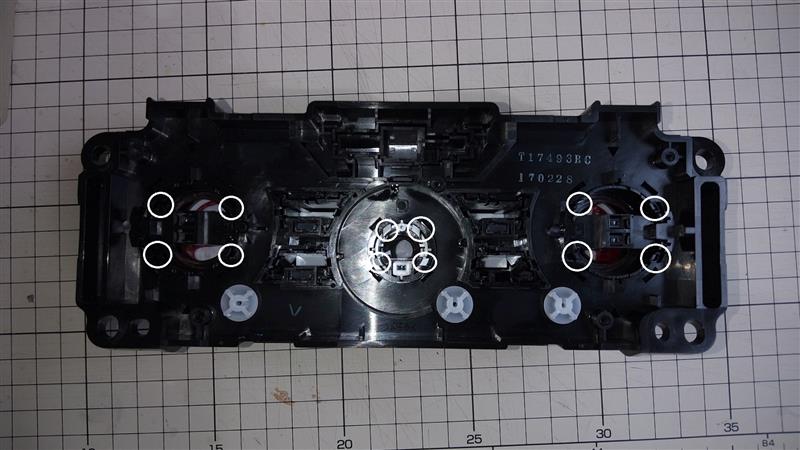 品多く エアコン操作パネルのLED打ち換え（スバル 「やま XV・GT）by アクセサリー